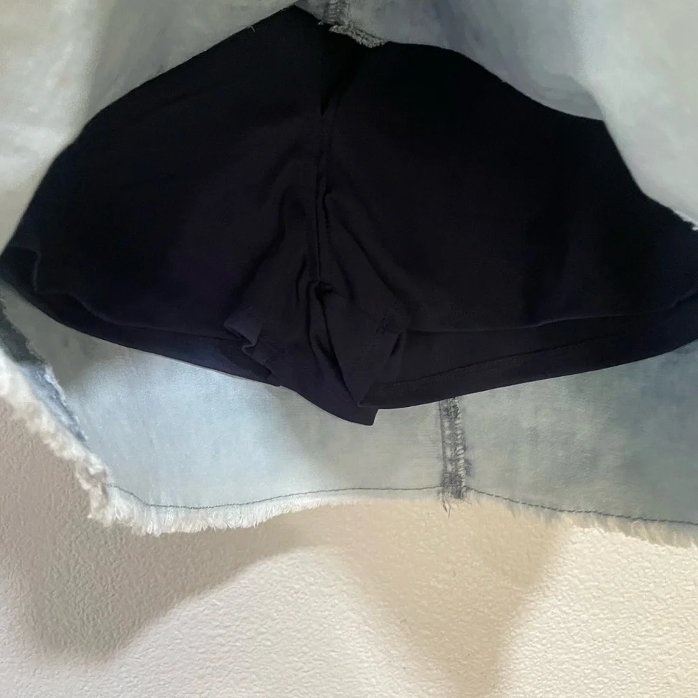 JUSTICE girls Light wash denim skort size 18